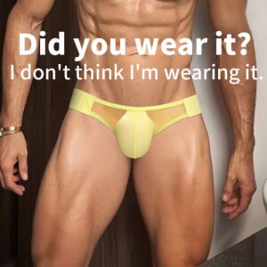 Sexy Muscular Men's Thong Solid Color Comfortable Passionate Fitness Underwear Show Buttocks Personality Transparent Men T-Back